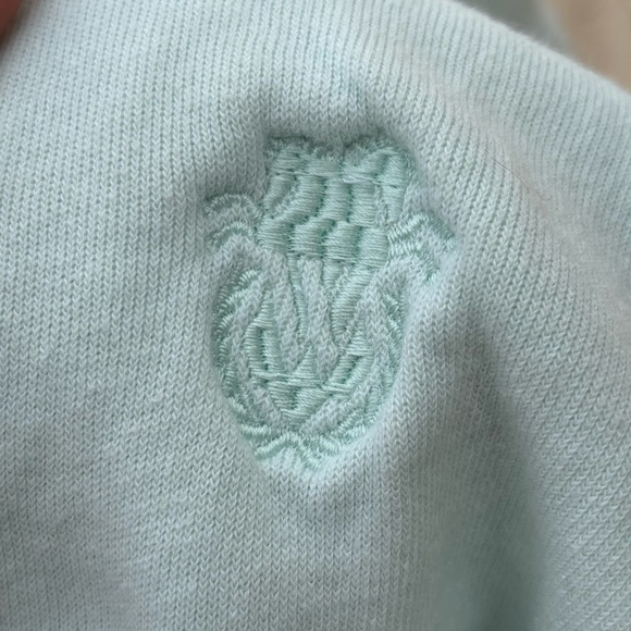 Wildfox Essentials mint green white blocked marquis zip hoodie sweater S small - Picture 7 of 12